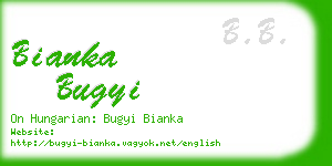 bianka bugyi business card